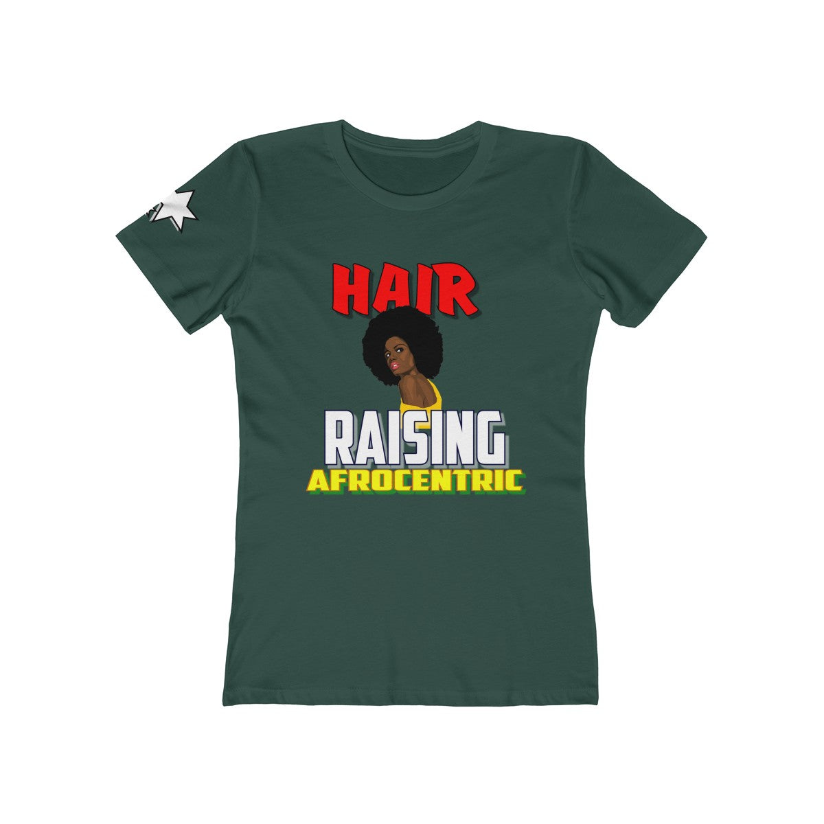 Women's The Boyfriend Tee - Hair Raising Afrocentric  V