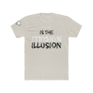 Men's Cotton Crew Tee - Obvious is the Illusion