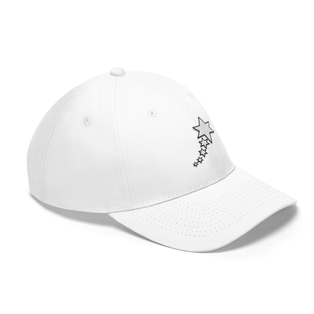 Unisex Twill Hat - 6 point 5 Stars (White)