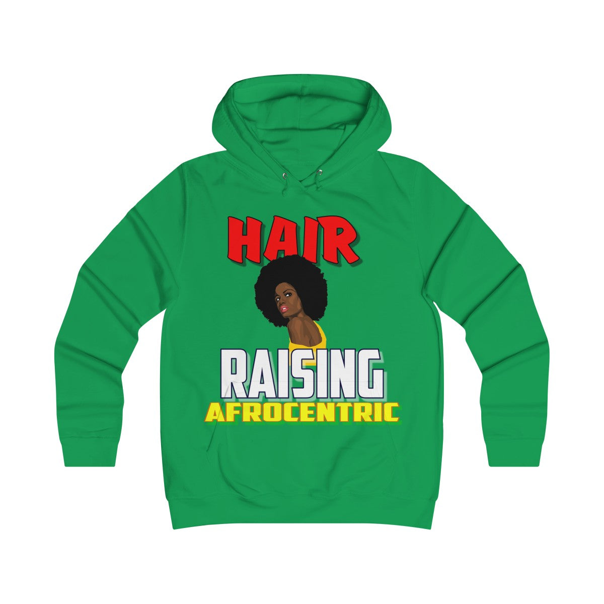 Girlie College Hoodie - Hair Raising Afrocentric