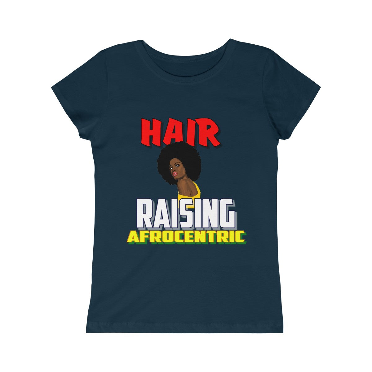 Girls Princess Tee - Hair Raising Afrocentric V