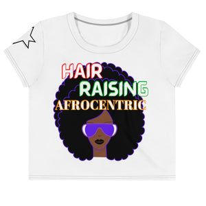 Hair Raising AfroCentric All-Over Print Crop Tee