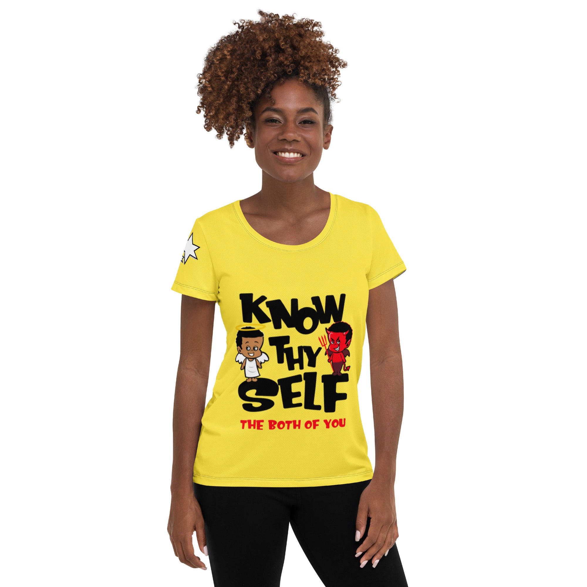 Know Thyself - All-Over Print Women's Athletic T-shirt