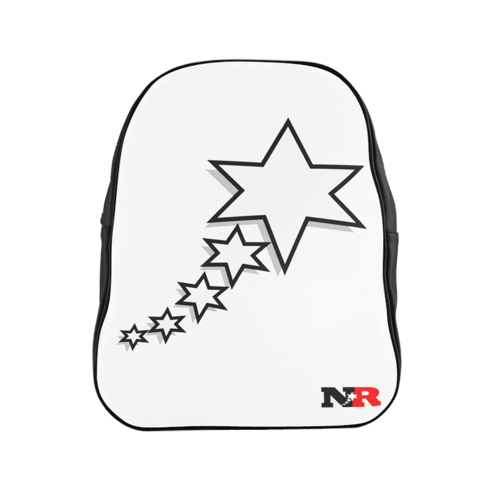School Backpack - 6 Points 5 Stars (White)