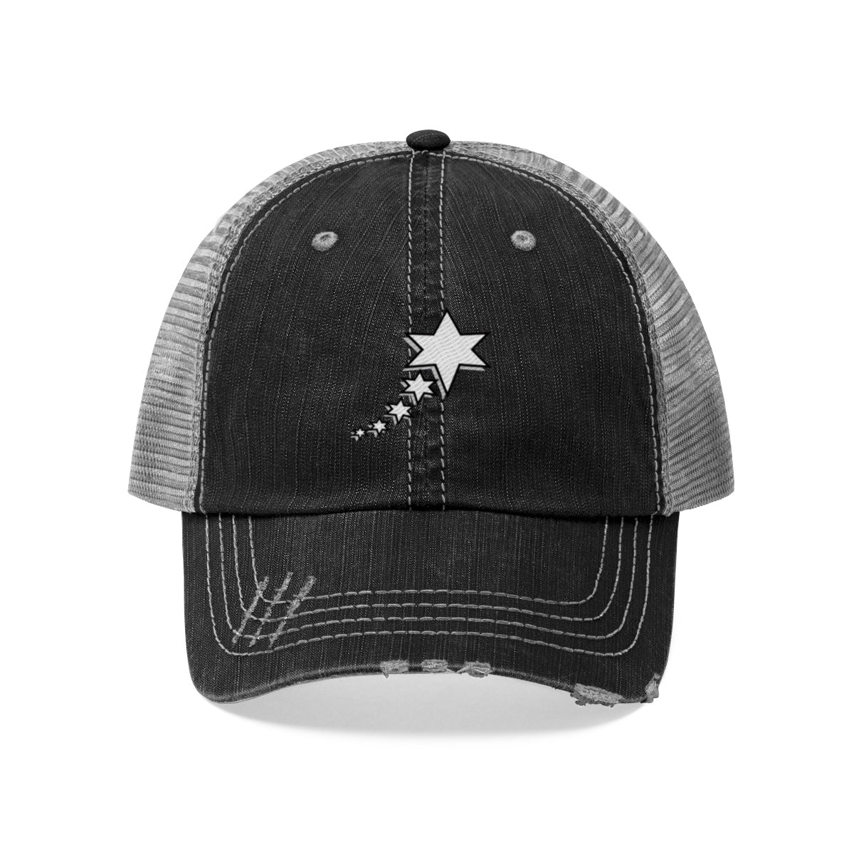 Unisex Trucker Hat - 6 Points 5 Stars (White)